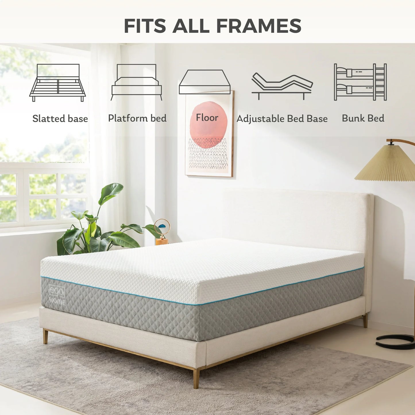 EGOHOME 14 inch Gel Memory Foam Mattress, Twin Mattress in a Box, Medium