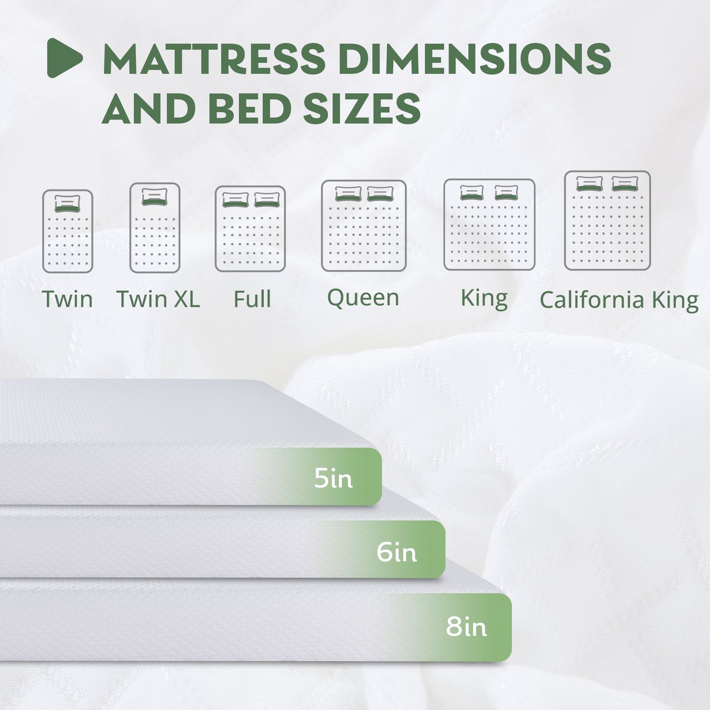 MLILY Ego 8 inch Twin Mattress, Gel Memory Foam Mattress, Bed in a Box
