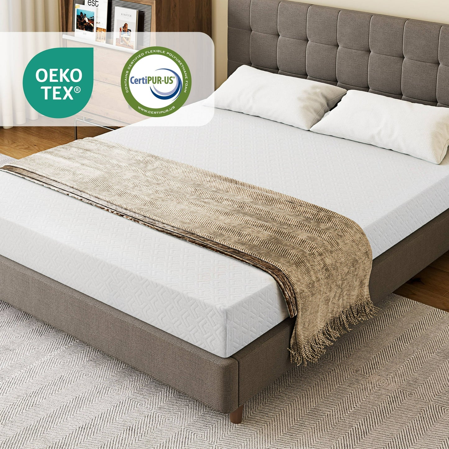 Arctus King Mattress, 8 inch Gel Memory Foam Mattress in a Box, Medium