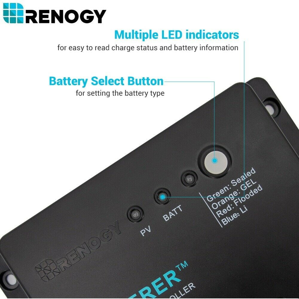 Renogy 100W Solar Pannel Kit with 30A PWM Charge Controller, 500Wh Daily Output, UL Certified Weatherproof Bluetooth Monitoring Expandable to 400W
