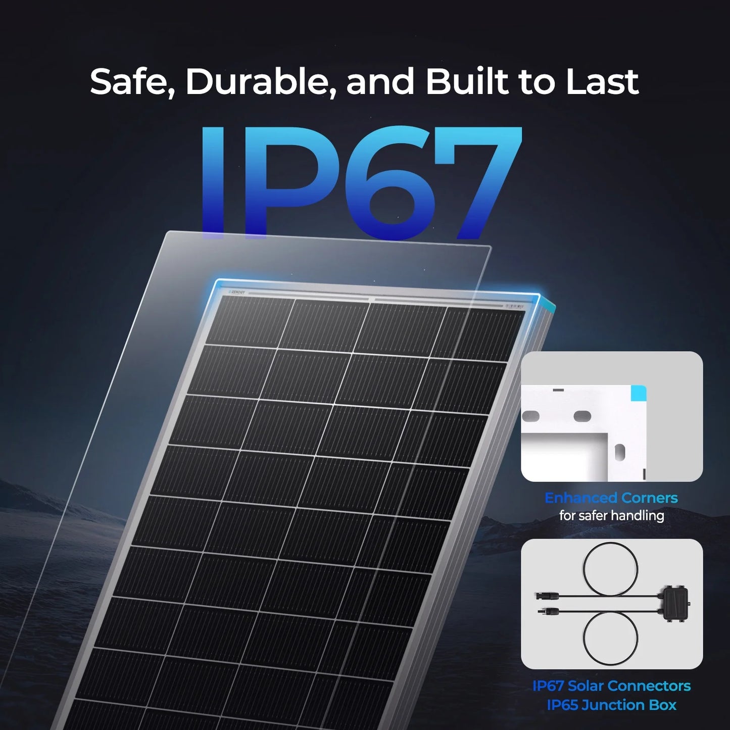 Renogy 4Pack 16BB N-Type 200 Watt Solar Panel 24V, 25% High-Efficiency, Solar Panel for Power Station, RV, Cabin, Off-Grid Applications