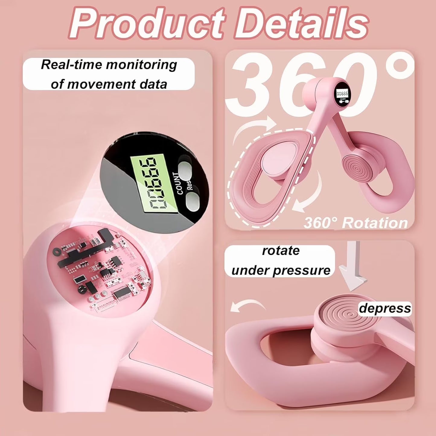 Thigh Trainer, Pelvic Floor Muscle Trainer, Inner Thigh Exercise Workout Equipment for Home, Pelvic Floor Strengthening Device Women