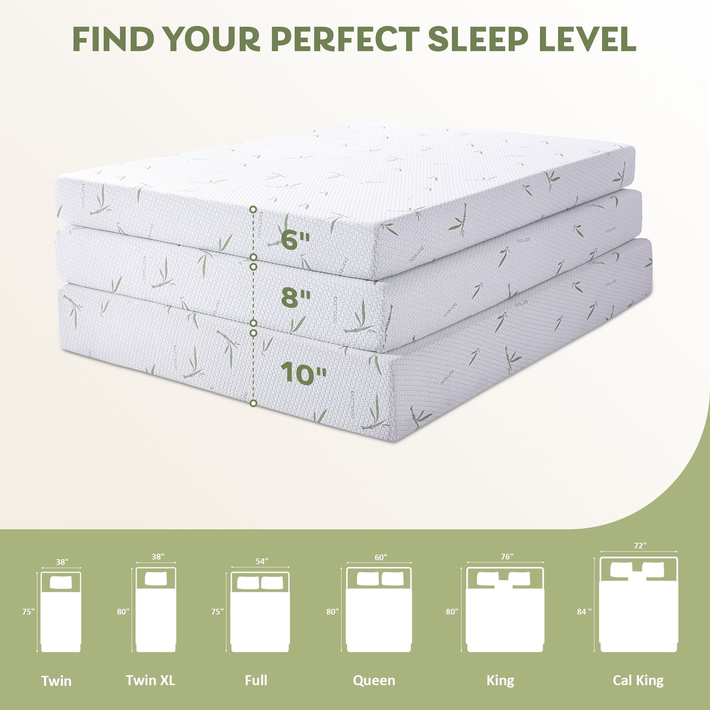 SynthoSpace Queen Mattress, 8 inch Memory Foam Mattress in a box, Medium