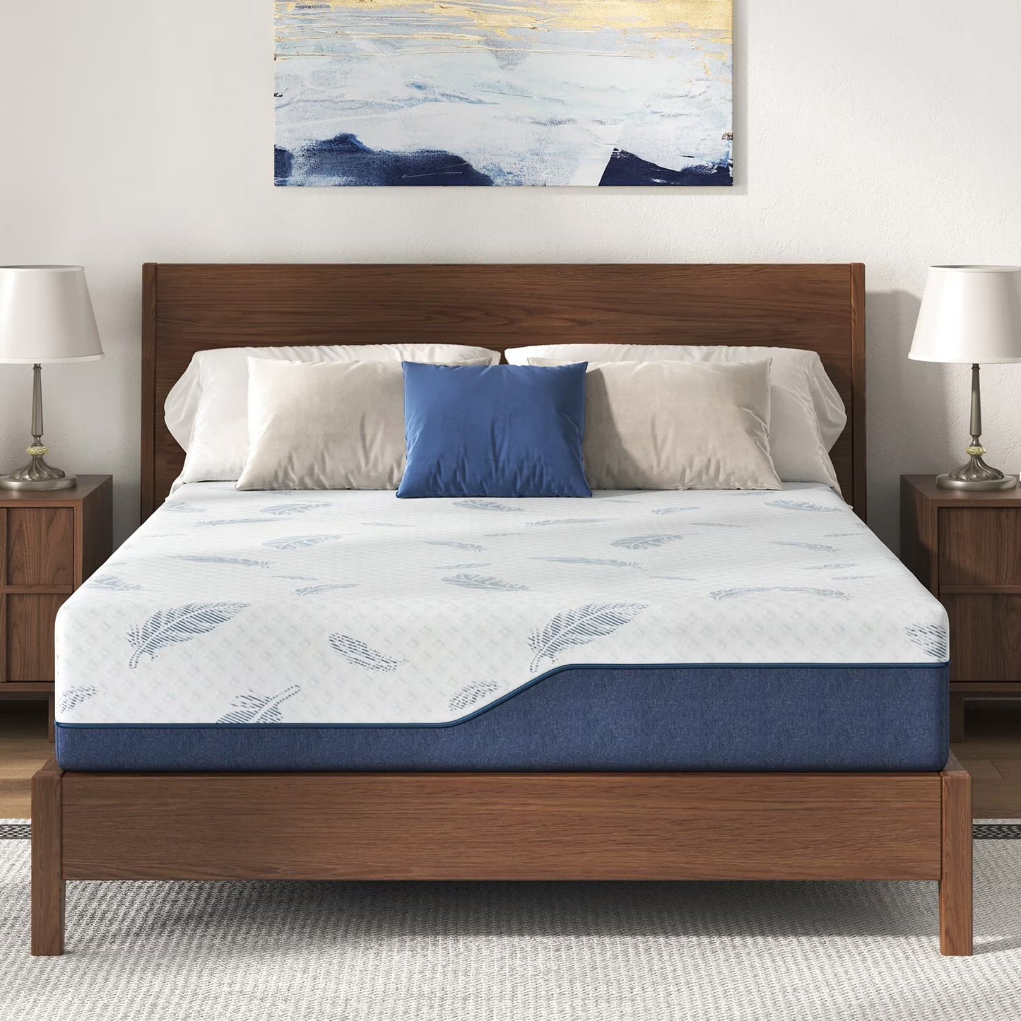 Arctus King Size 14 Inch Plush Memory Foam Mattress in a Box with Gel Layer & Removable Fiberglass Free Cover, Deep Pressure Relief, Motion Isolation, CertiPUR-US Certified