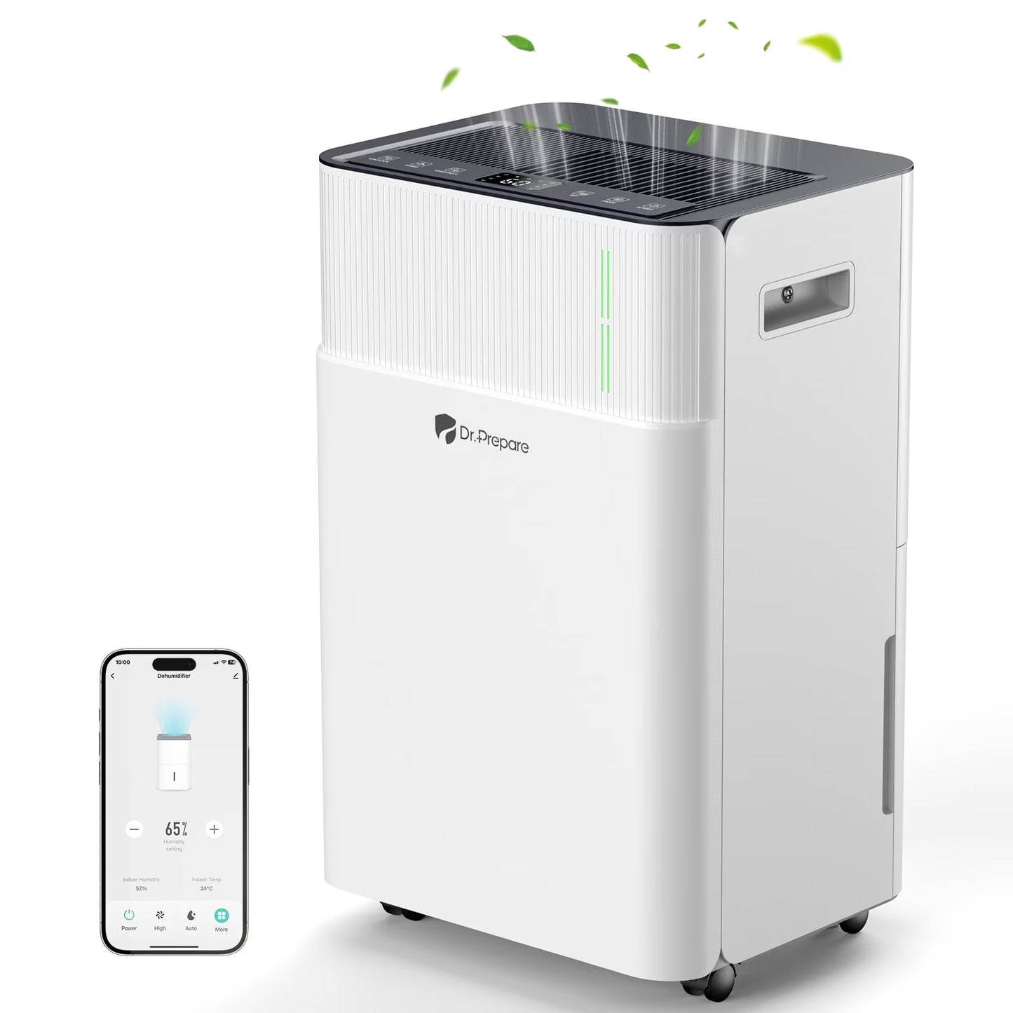 DR.PREPARE 65 Pint ENERGY STAR Most Efficient 2025 Dehumidifier for Basement, Up to 3800 Sq.Ft, Smart WiFi App Control