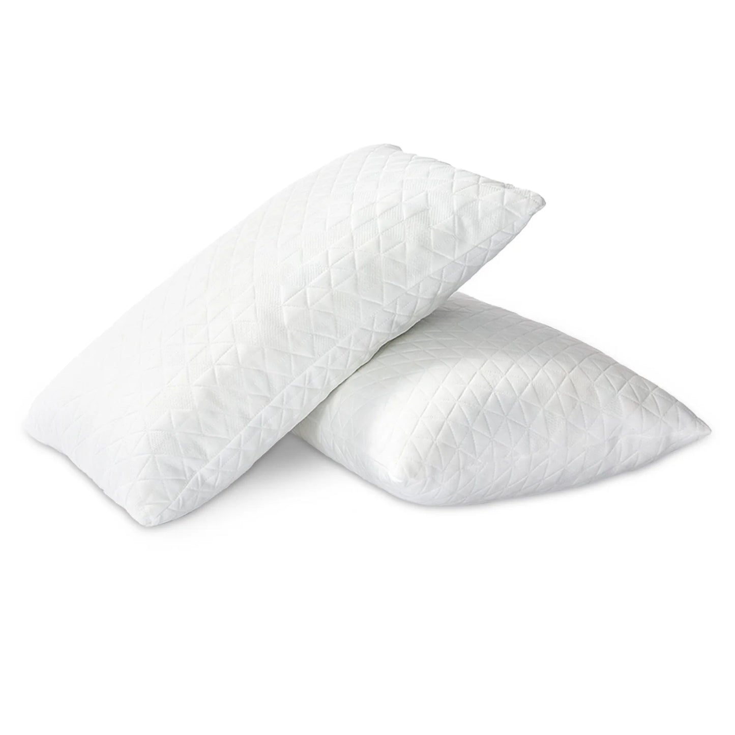 EGO HOME 2-Pack Bed Pillows, Shredded Memory Foam Pillows Set of 2, Standard Queen