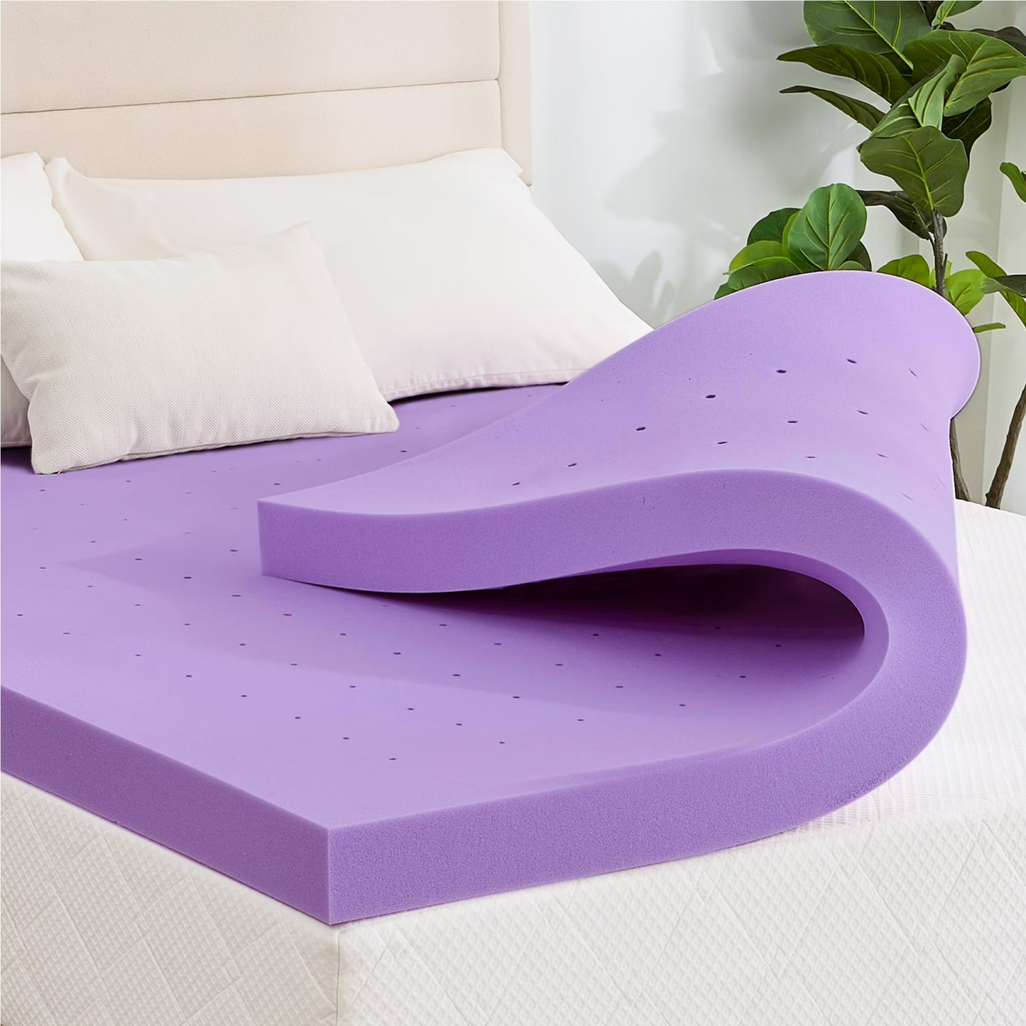 EGOHOME 4 inch Twin Mattress Topper, Memory Foam Pad with Lavender Gel