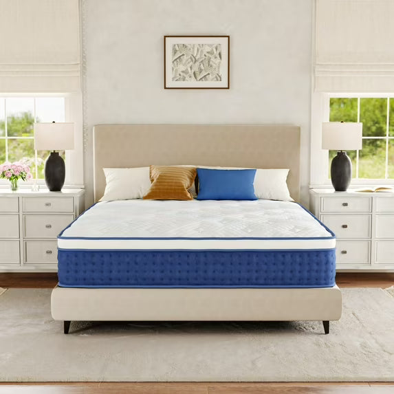 EGOHOME 10" Full Hybrid Mattress, Mattress in a Box, Medium Firm, Cooling Gel-Infused Foam & Pocket Springs