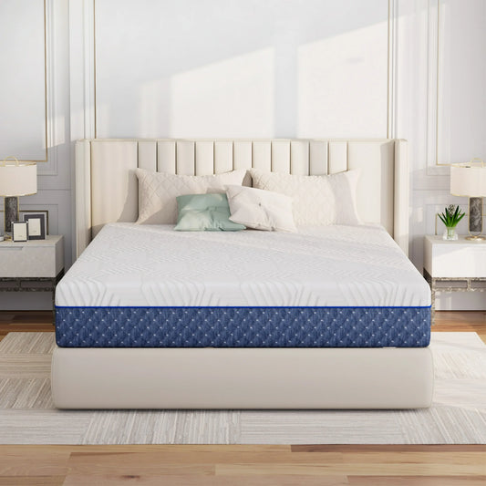 Twin Size Mattress, TechForma 12 Inch Gel Memory Foam Mattress for Cool Night & Pressure Relief, Firm Plush Feel with Motion Isolating