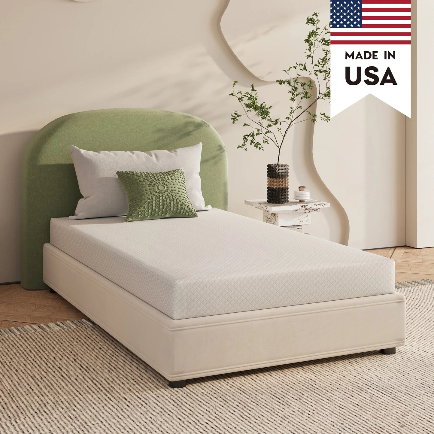 MLILY Ego 12 inch Twin Mattress, Gel Memory Foam Mattress, Bed in a Box