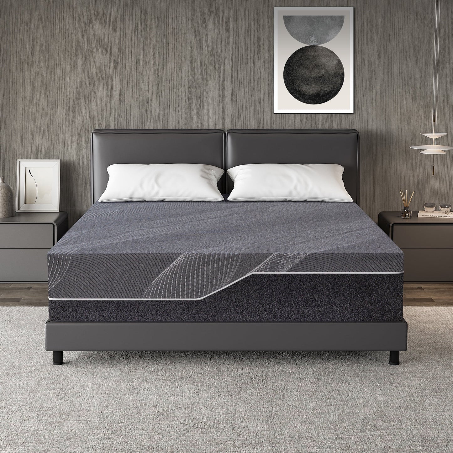 EGOHOME Ego Snoova 14 inch Queen Size Mattress, Cooling Gel Memory Foam Mattress in a Box, Medium