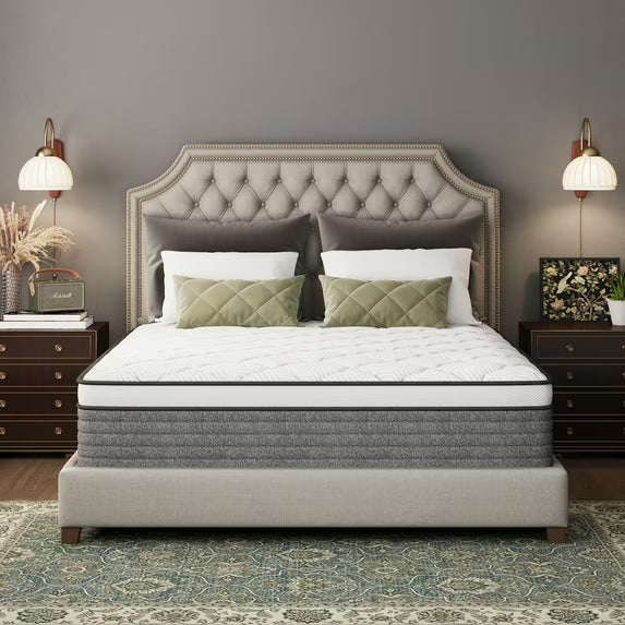 MLILY Value Hybrid 12-inch Mattress Gray-Twin Size