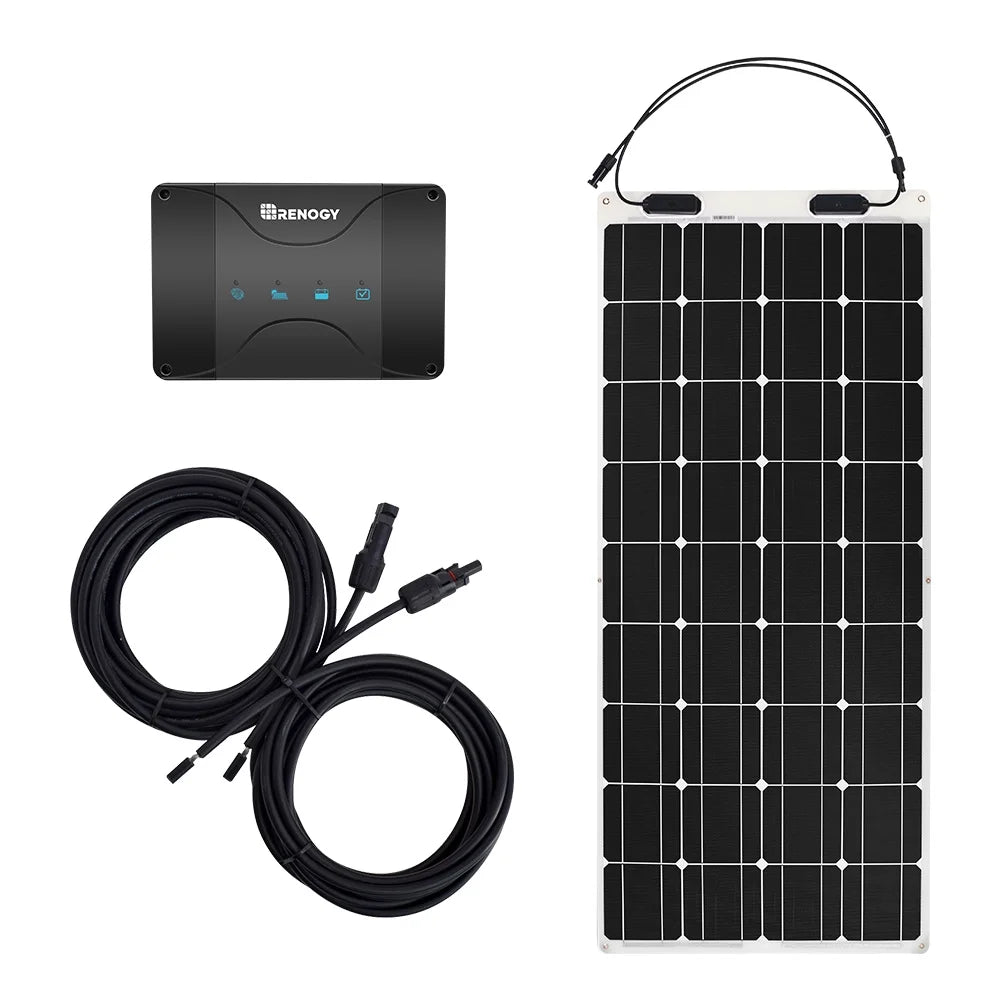 Renogy 100W 12V Flex Bundle Kit with 30A MPTT Dual Input Battery Charger