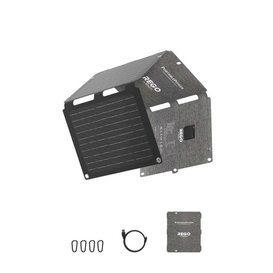 Renogy 30W Portable Solar Panel with 2 USB &1 DC Charging Ports, IP67 Waterproof, 18-month Hassle-free Warranty, Only 0.56kg/1.23lbs