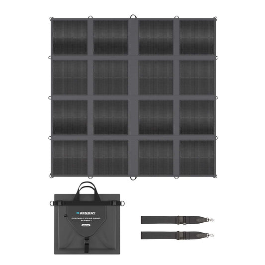Renogy 400W Solar Panel Blanket 16BB N-type, 25% High Efficieny for Power Station Off Grid, Lightweight Ultra-Thin Only 7.3 kgs/16.09 lbs