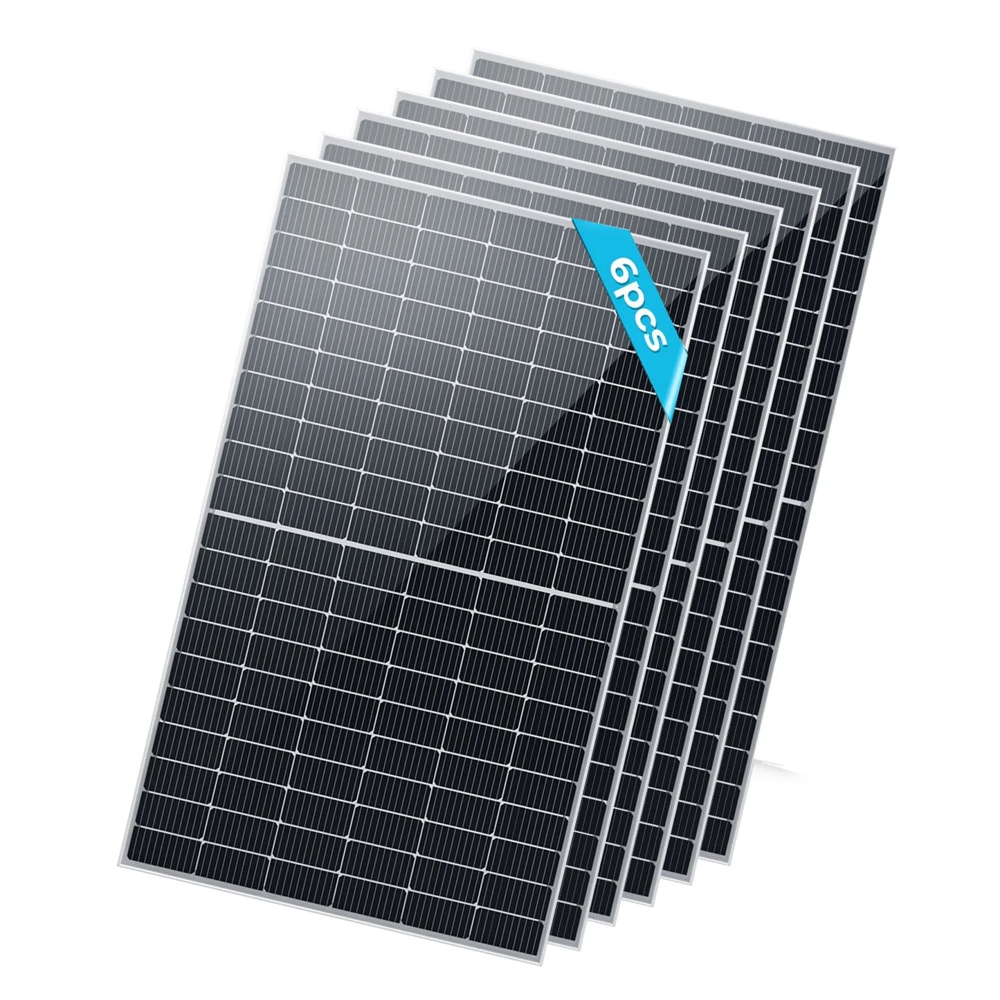 Renogy Bifacial 6pcs 450 Watt Solar Panels 12/24 Volt Monocrystalline PV Power Charger On/Off-Grid 2700W Supplies for Rooftop Charging Station Farm Yacht and Other Off-Grid Applications