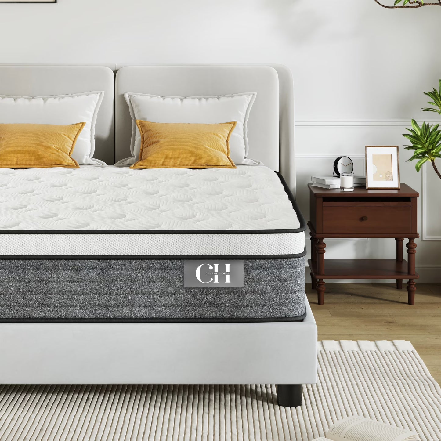 Arctus 10" Queen Hybrid Mattress in a Box,Medium Firm,Individual Pocketed Coils, Pressure Relief