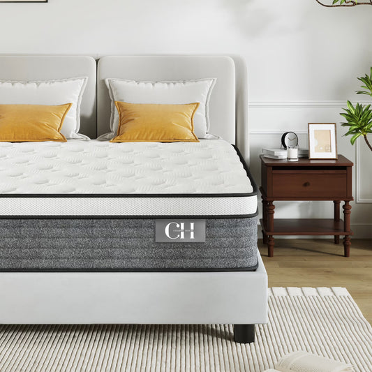 Arctus 10" Full Hybrid Mattress in a Box,Medium Firm,Individual Pocketed Coils, Pressure Relief