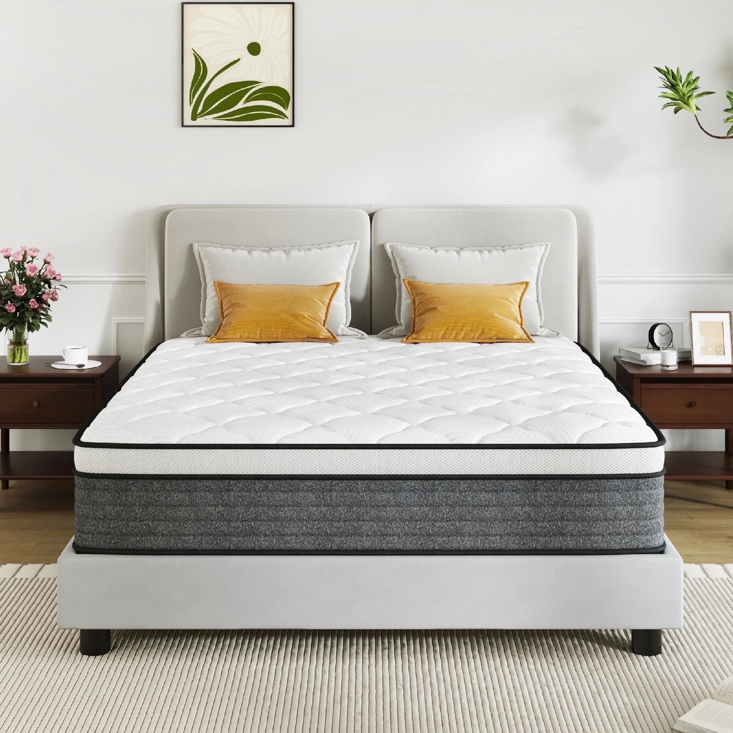 Arctus 12" Full Hybrid Mattress in a Box,Medium Firm,Individual Pocket Springs, Pressure Relief