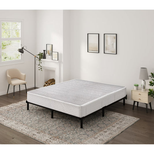 Arctus 9" Full Box Spring, Metal Mattress Foundation, Fabric Cover Included, Easy Assembly