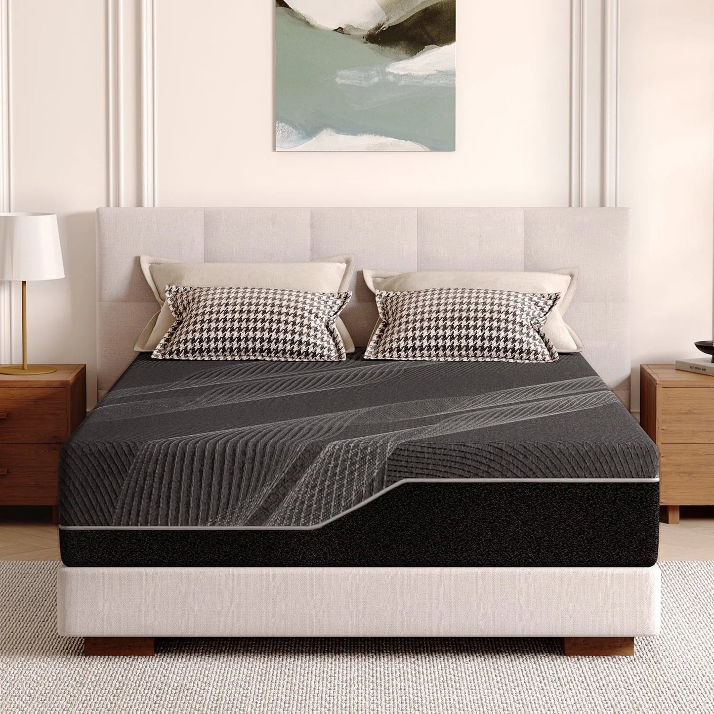 TechForma 14in Twin Gel Memory Foam Mattress in a box, Medium Firm, Black