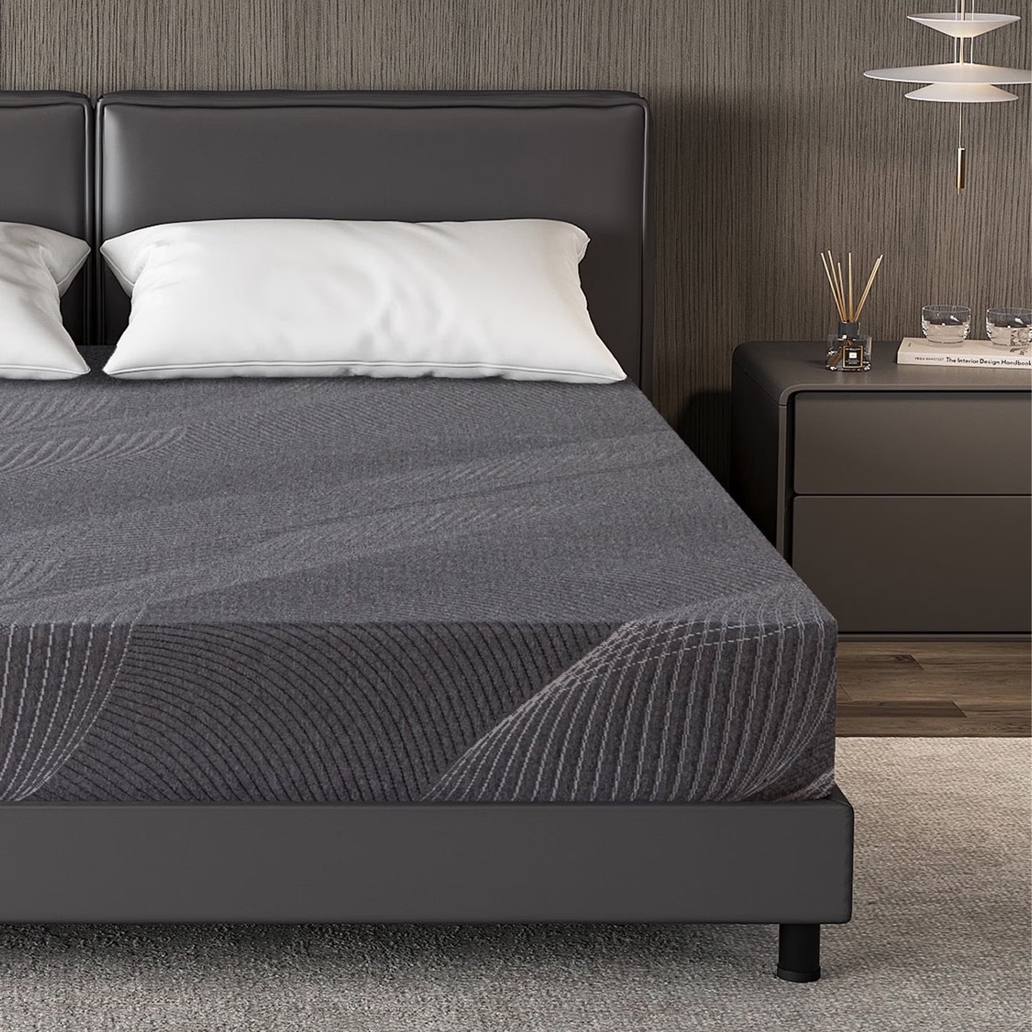 TechForma 10 inch Gel Memory Foam Mattress, King Mattress for Cool Sleep, Medium