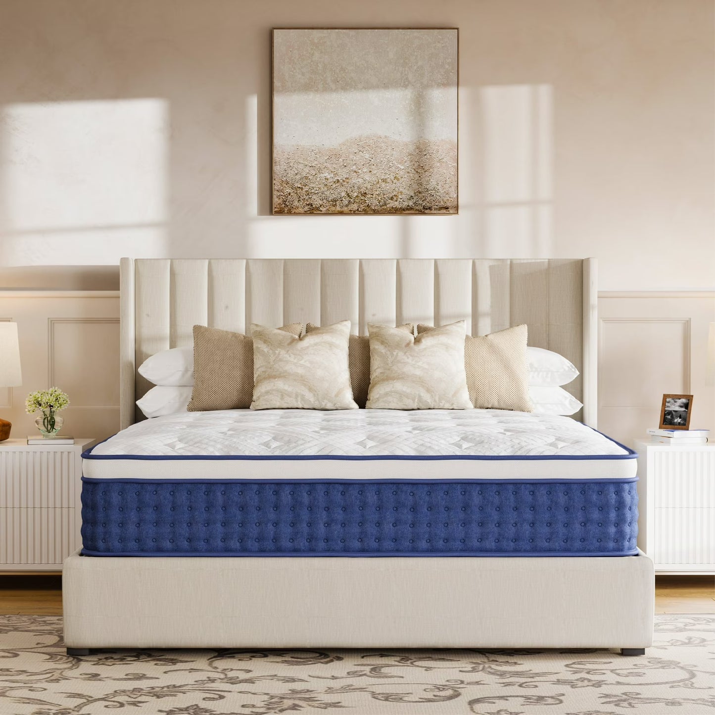 TechForma 12” Twin Hybrid Mattress, Pocket Spring Design with Breathable Knit Fabric, High-Density Foam, Medium Firmness Support, Motion Isolation, Flame-Retardant Cover & Reinforced Edge