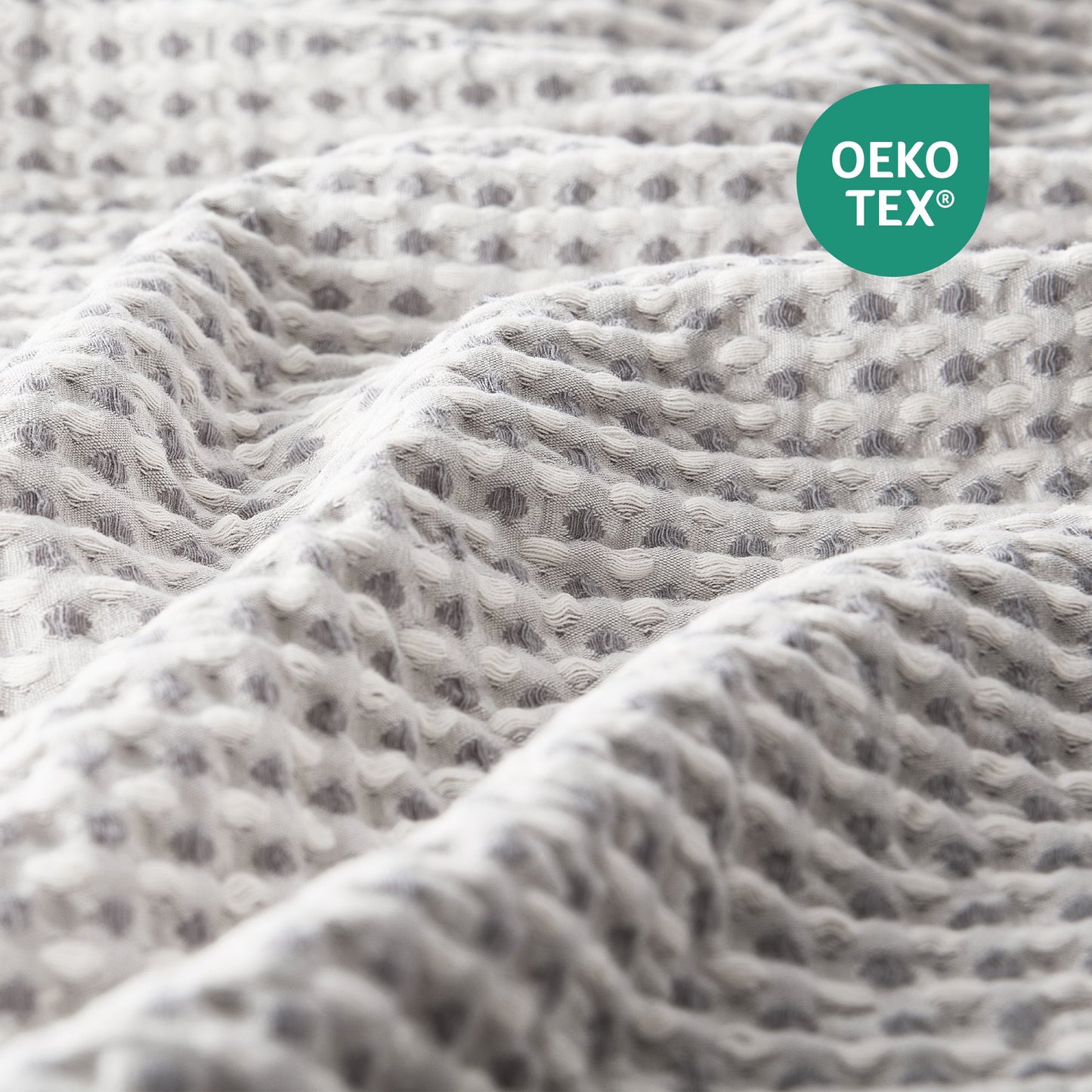 EGOHOME Waffle Blanket-100% Cotton Lightweight Oversize Yarn Dyed Bed Blanket for All Seasons, Sleet Throw