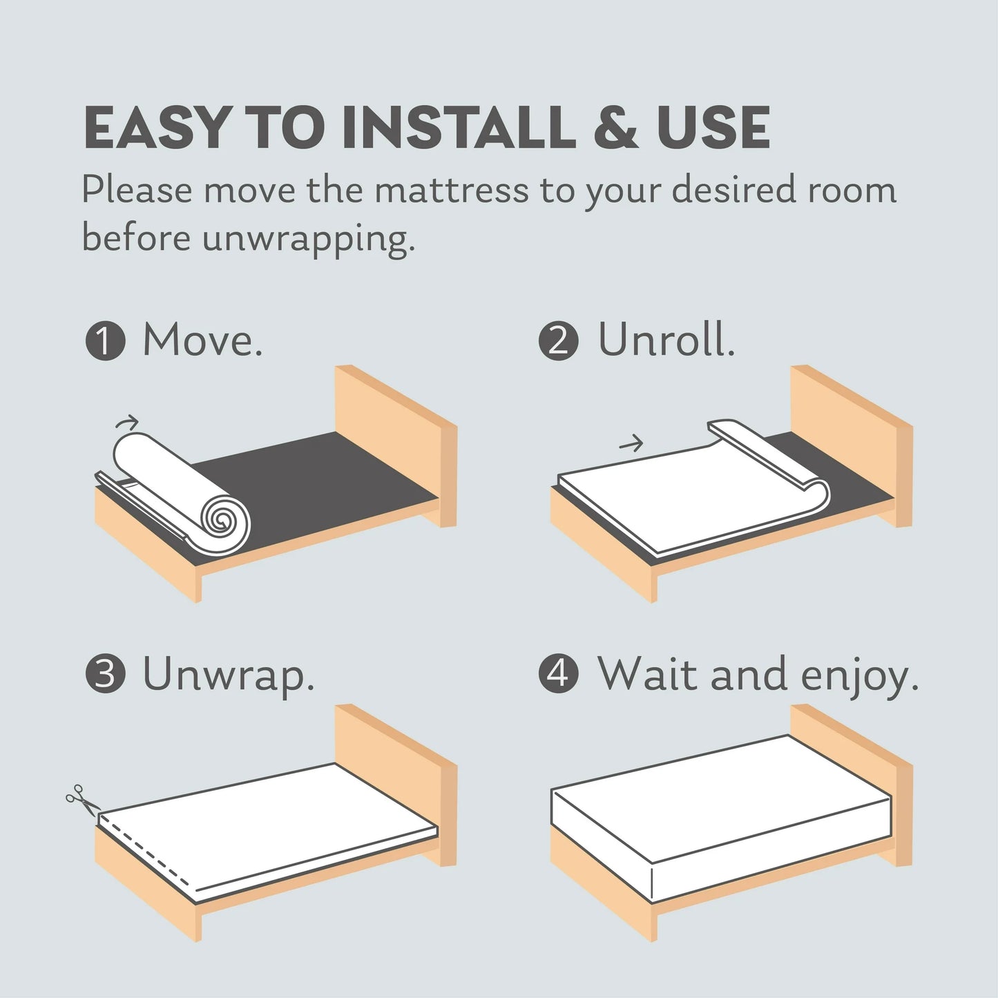 MLILY Ego Black 12 inch Gel Memory Foam Mattress, Cal King Size Mattress in a Box, Medium