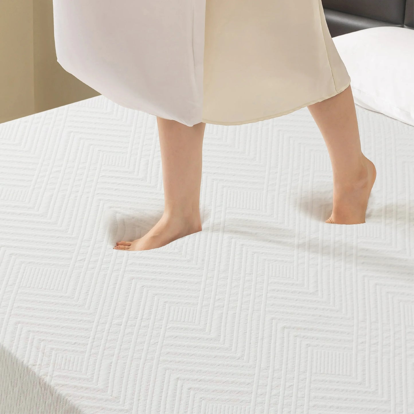 MLILY Elysian 12 inch Hybrid Mattress, Queen Size Memory Foam Mattress, Pocket Spring