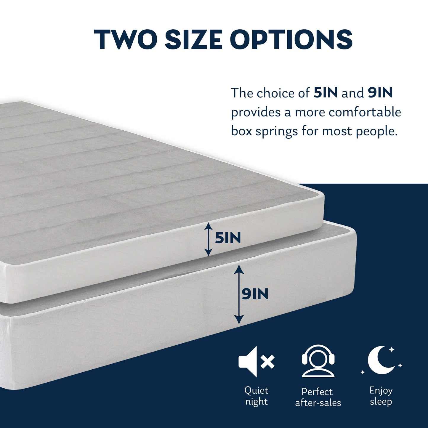 EGOHOME 5 inch Twin Size Metal Box Spring, Easy Assembly Mattress Foundation