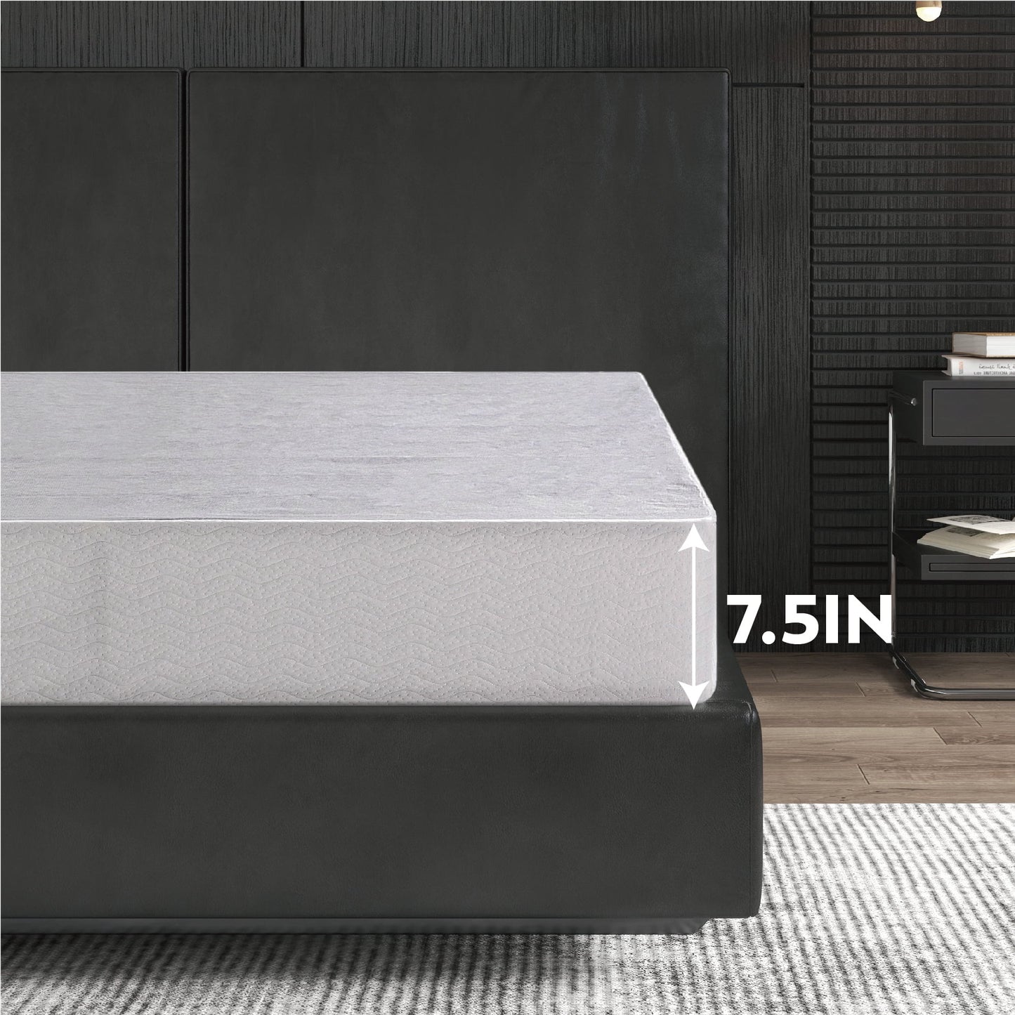 EGOHOME 7.5 inch Twin Size Metal Box Spring, Easy Assembly Mattress Foundation