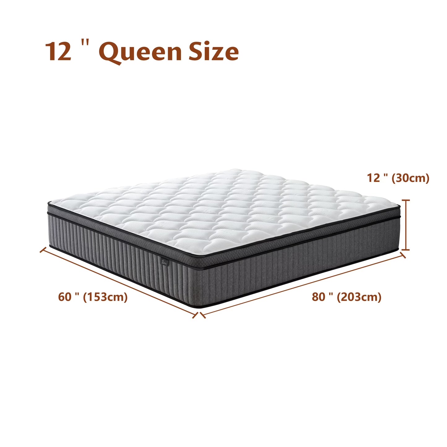 Full Mattress, 12 Inch Full Size Hybrid Mattresses with Memory Foam and Individual Pocket Spring for Motion Isolation, Pressure Relief, Medium Firm Mattress in a Box, 76 * 54 * 12