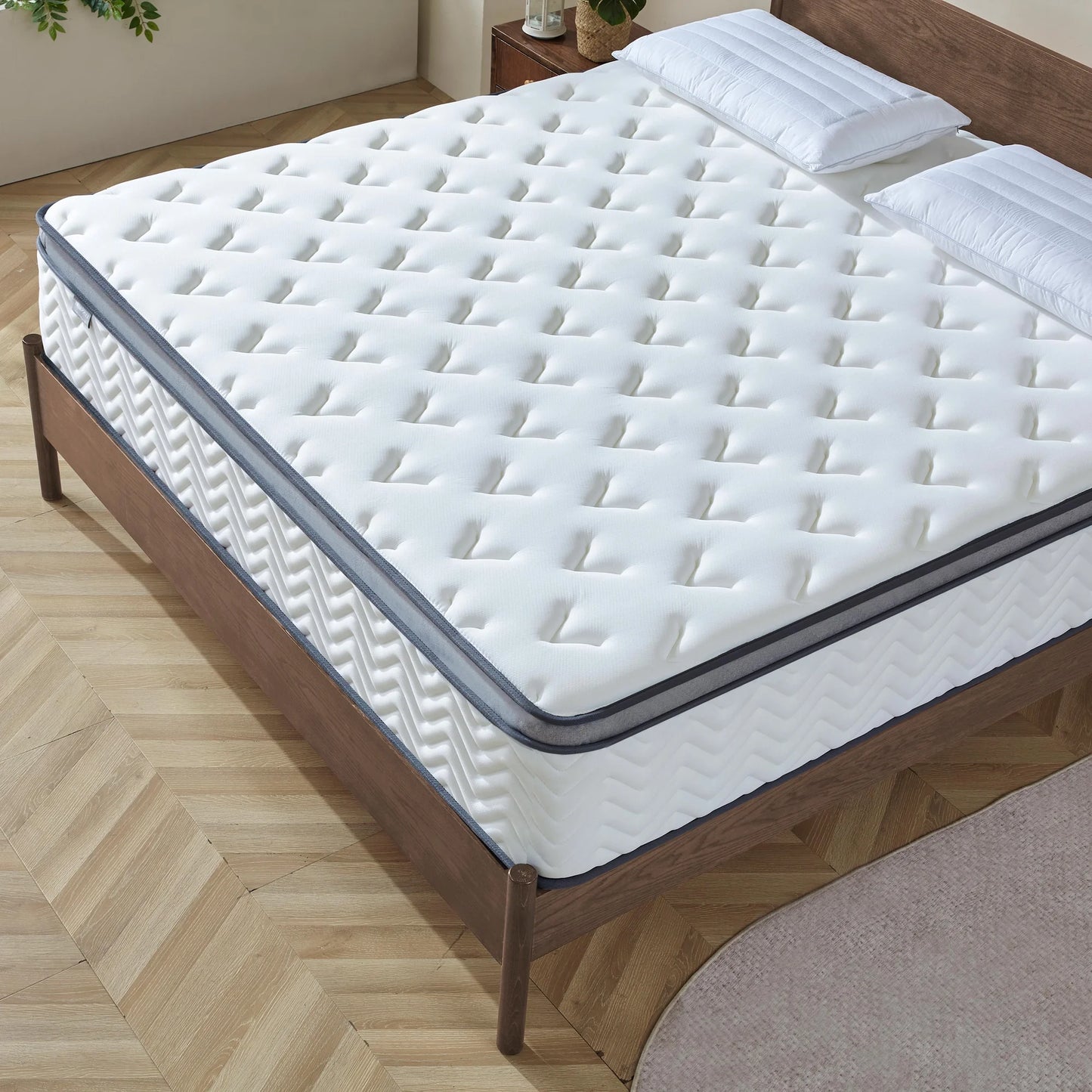 RODREAMY 12 inch Full Mattress Hybrid Mattresses in a Box with Supportive Medium Firm Pocket Coils and Memory Foam, Pressure Relief, Motion Isolation, CertiPUR-US
