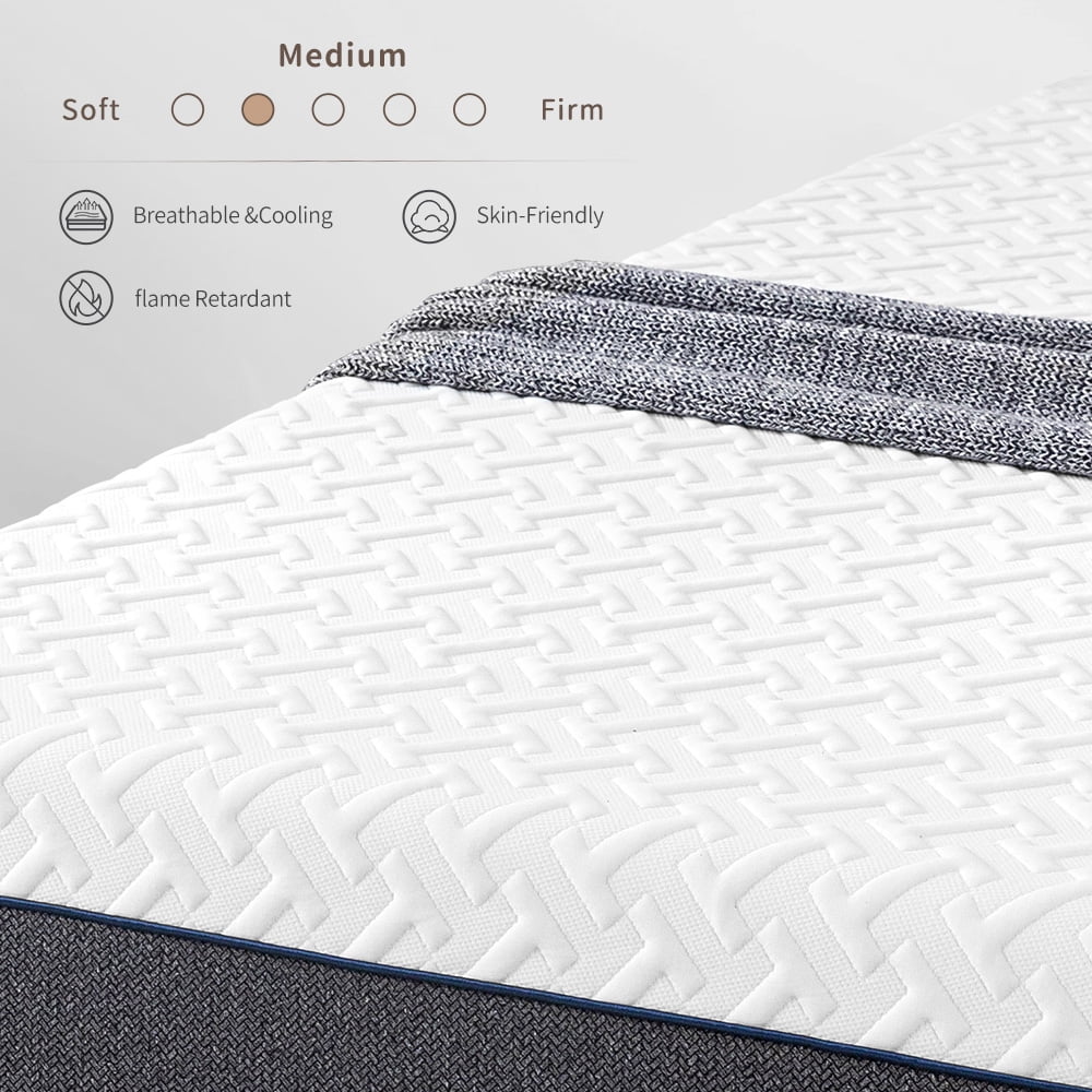 Genesis By Mlily 10" King Memory Foam Mattress Green Tea & Bamboo Charcoal Infused, CertiPUR-US Certified, Medium Plush