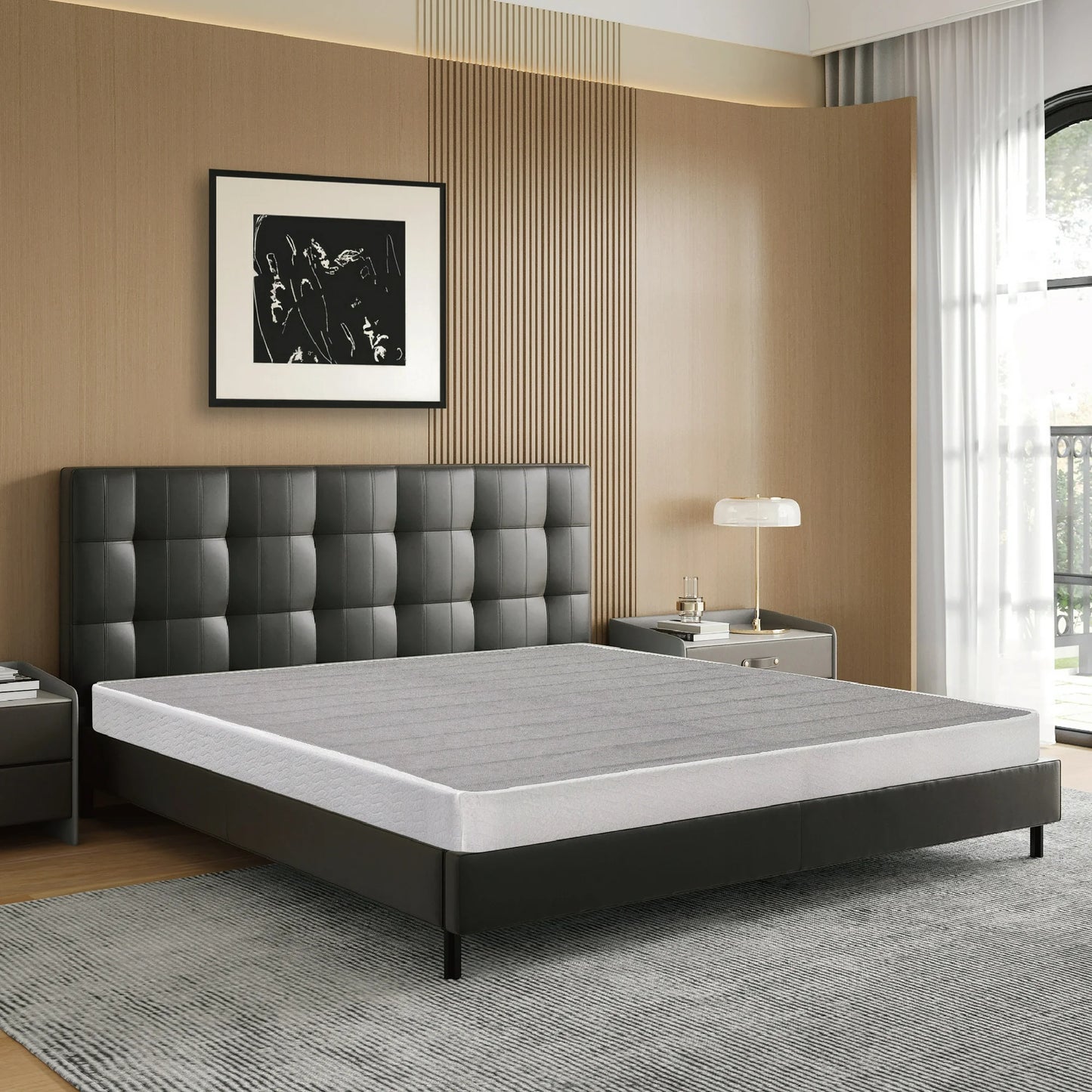 EGOHOME 5 inch Twin Size Metal Box Spring, Easy Assembly Mattress Foundation
