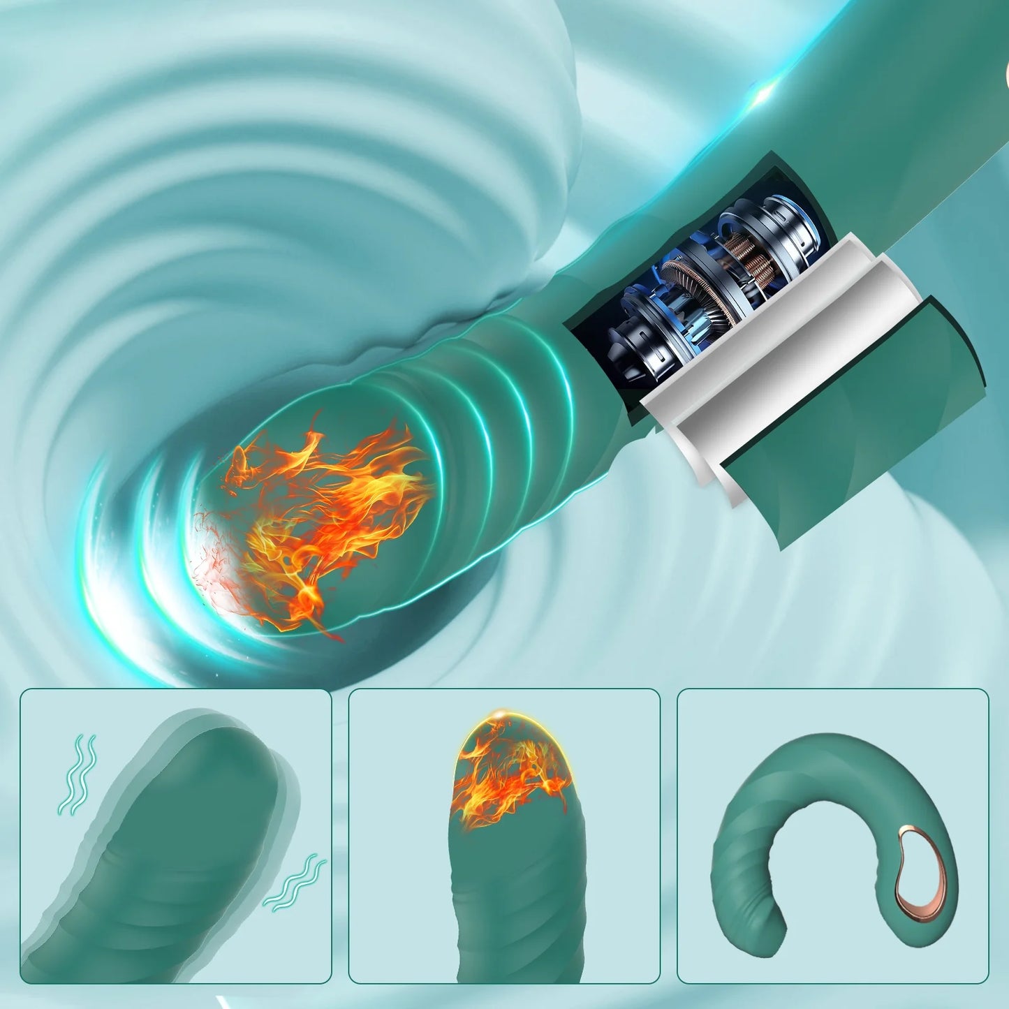 G Spot Couple Vibrator Sex Toys for Women with Heating Function, Dildo Vibrators with 10 Vibrations Waterproof G Spot Stimulation, Adult Sex Toys Bullet Vibrators Wand Sex Pleasure For Couples
