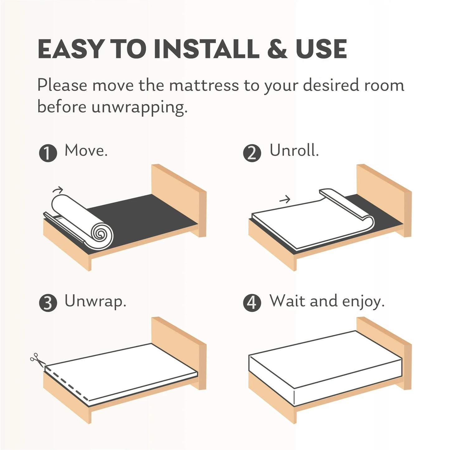 EGOHOME 14 inch Gel Memory Foam Mattress, Twin Mattress in a Box, Medium