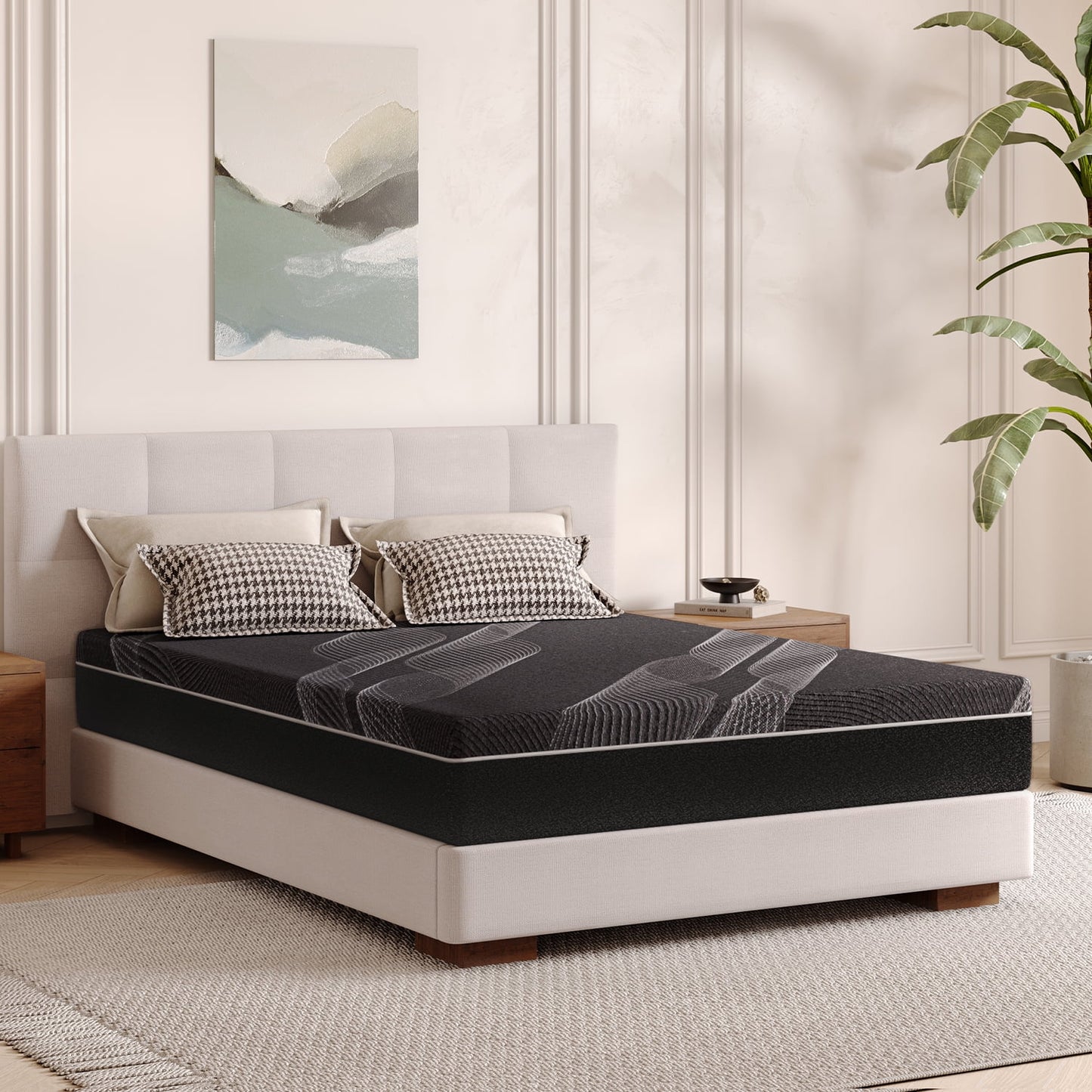 TechForma Full Mattress 10 inch Gel Memory Foam Mattress, Pressure Relief, Medium