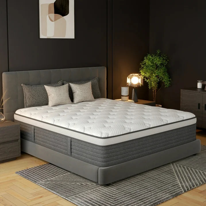 EGOHOME Full Size Mattress in a box 14" Hybrid with Pocketed Springs, Medium, Pressure Relief, Reinforced Edge with handles