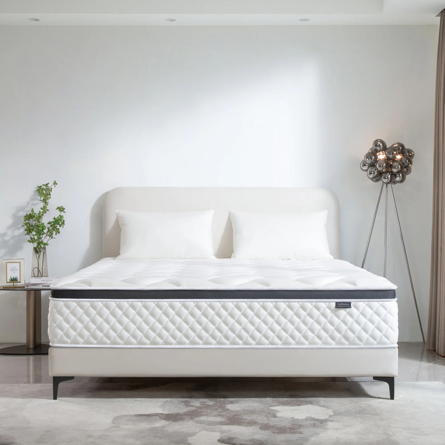 RODREAMY 12 inch Full Size Mattress Hybrid Mattresses in a Box, Memory Foam Individually Pocket Springs Coils with Motion Isolation, Medium Firm, Pressure Relief