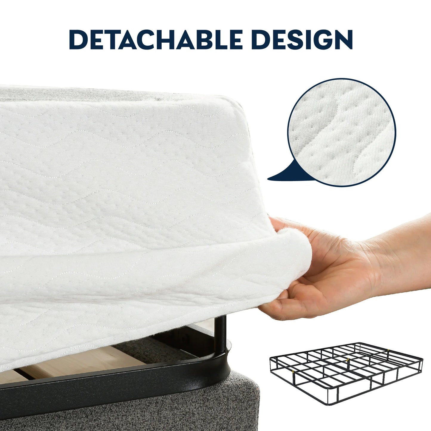 EGOHOME 9 inch Twin Size Metal Box Spring, Easy Assembly Mattress Foundation