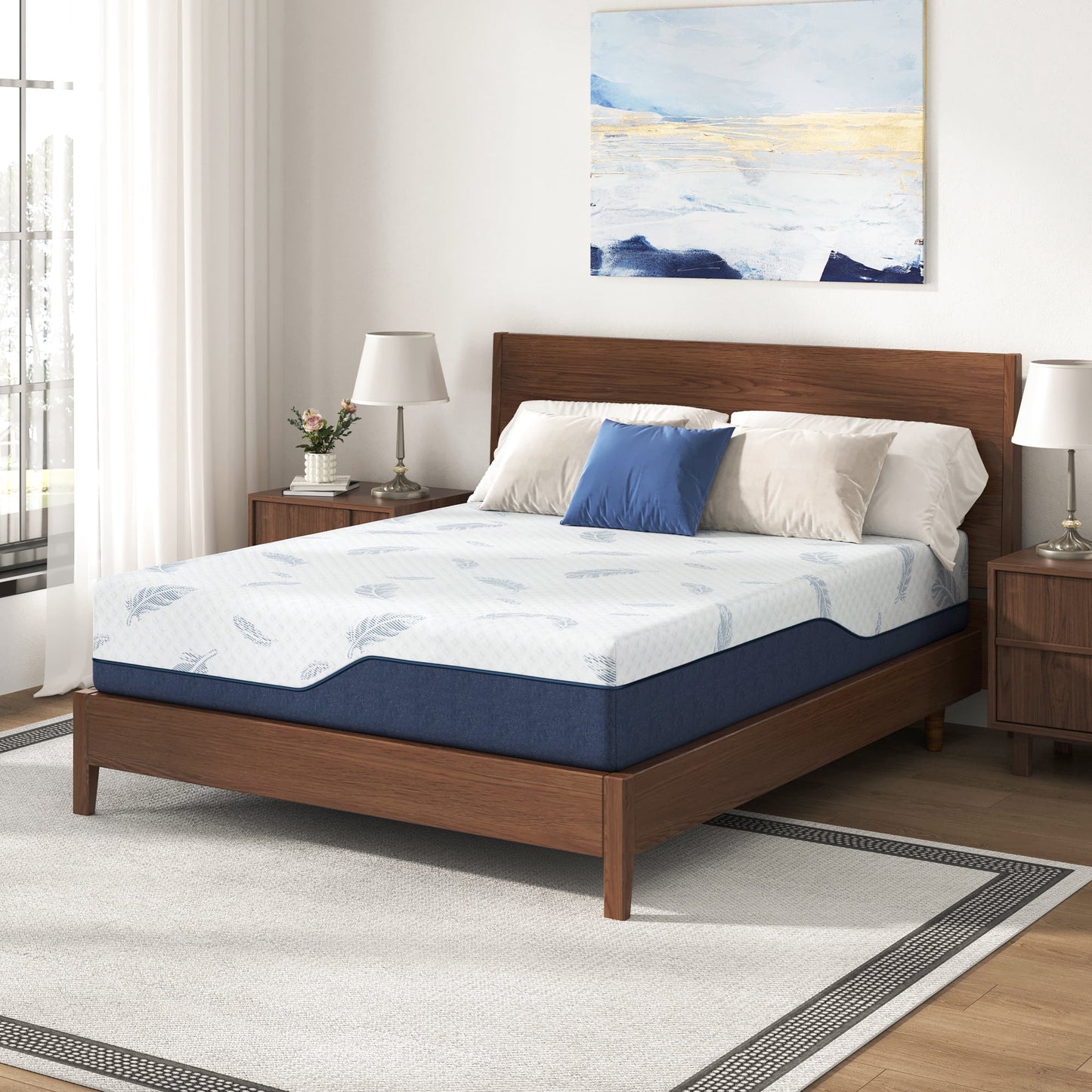 Arctus Full Size 12 Inch Plush Memory Foam Mattress in a Box with Gel Layer & Removable Fiberglass Free Cover, Deep Pressure Relief, Motion Isolation, CertiPUR-US Certified
