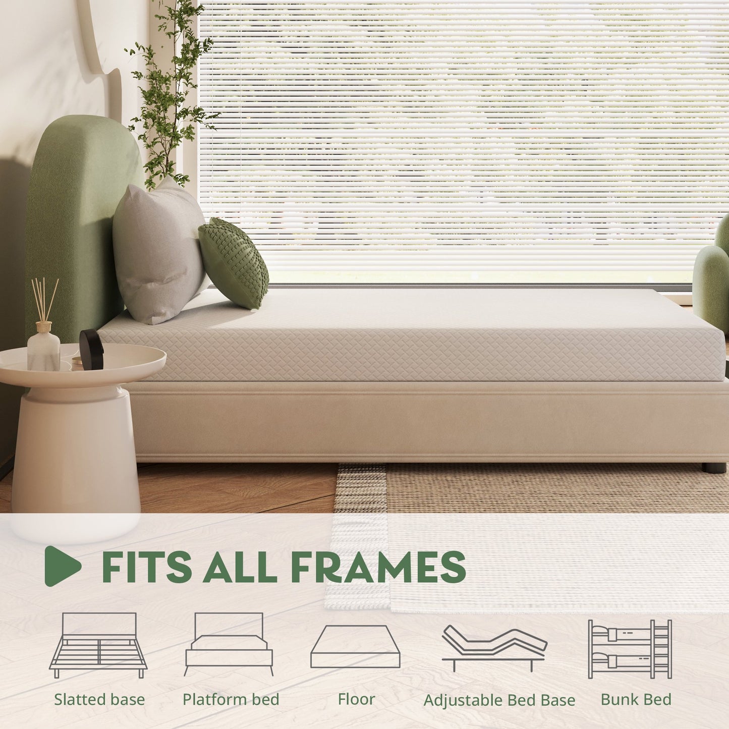 MLILY Ego 6 inch Twin Mattress, Gel Memory Foam Mattress, Bed in a Box