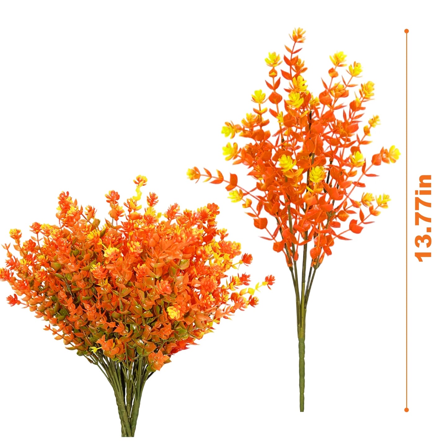 simeccom 24 Bundles Artificial Fall Flowers No Fade Faux Autumn Plants, Fake Indoor Outdoor Greenery Decorations for Thanksgiving Christmas Wedding Party Home Garden