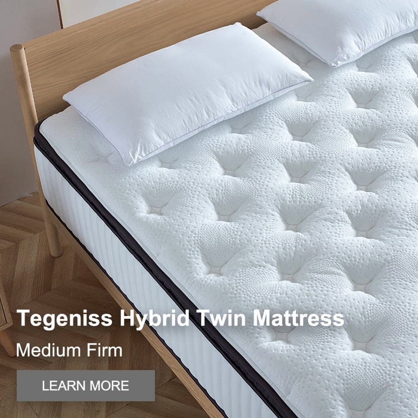 Queen Mattress - 12 inch Hybrid Mattress Queen Size in a Box, Memory Foam Mattress with Pocket Springs, Medium Firm, Pressure Relief & Motion Isolation, CertiPUR US Certified