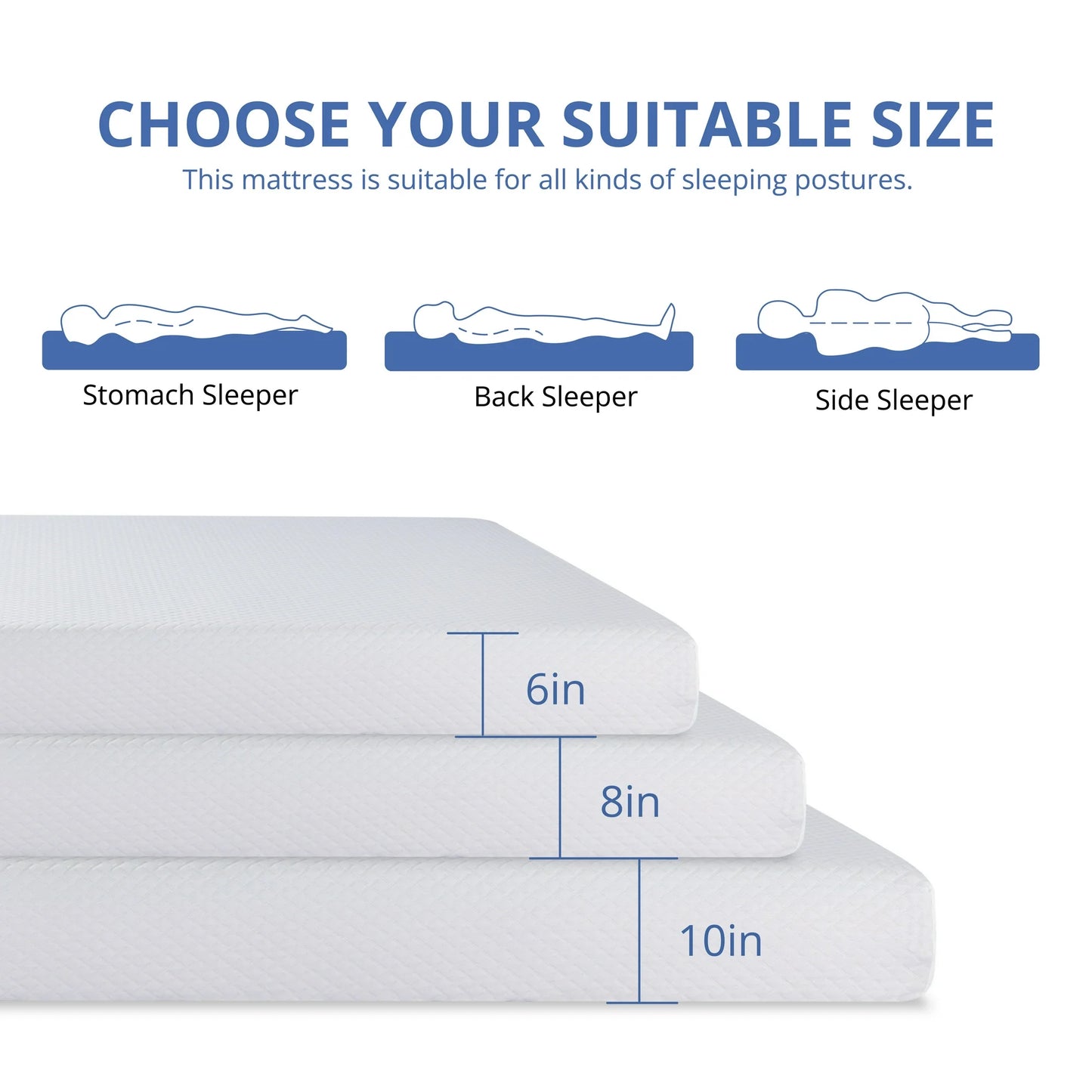 Arctus Full Mattress, 6 inch Memory Foam Mattress in a Box, Medium Firm