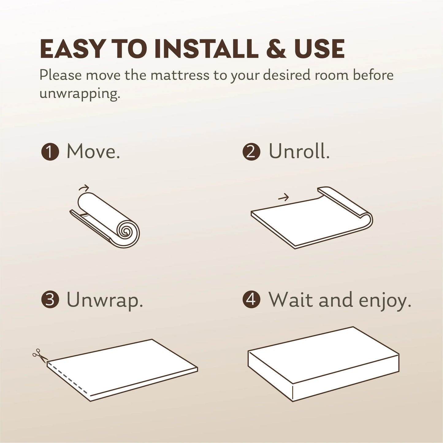 EGOHOME 3 Inch Twin Size Tri-Fold Memory Foam Mattress Topper - Cooling, Foldable, Portable Guest Bed