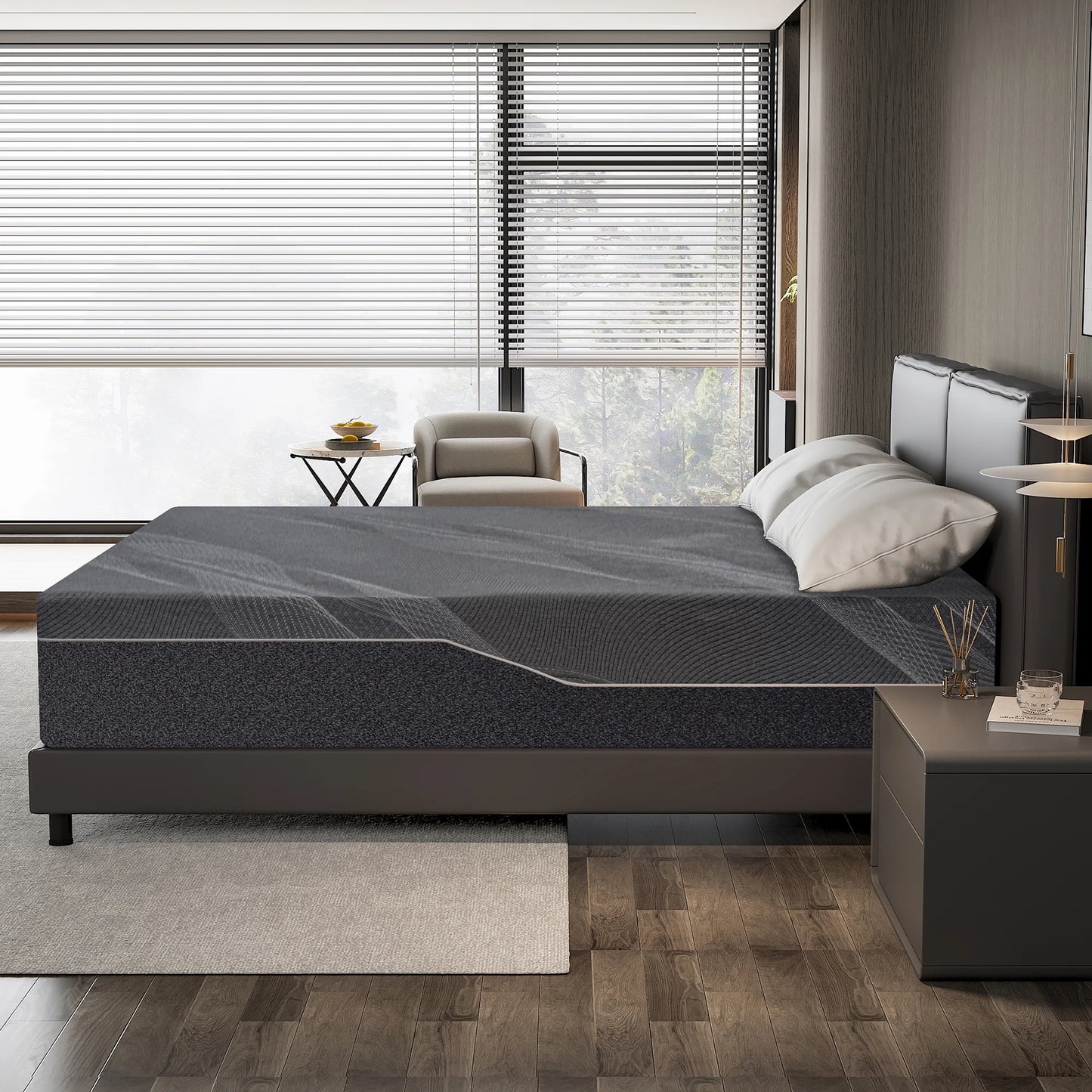 EGOHOME Ego Snoova 14 inch Queen Size Mattress, Cooling Gel Memory Foam Mattress in a Box, Medium