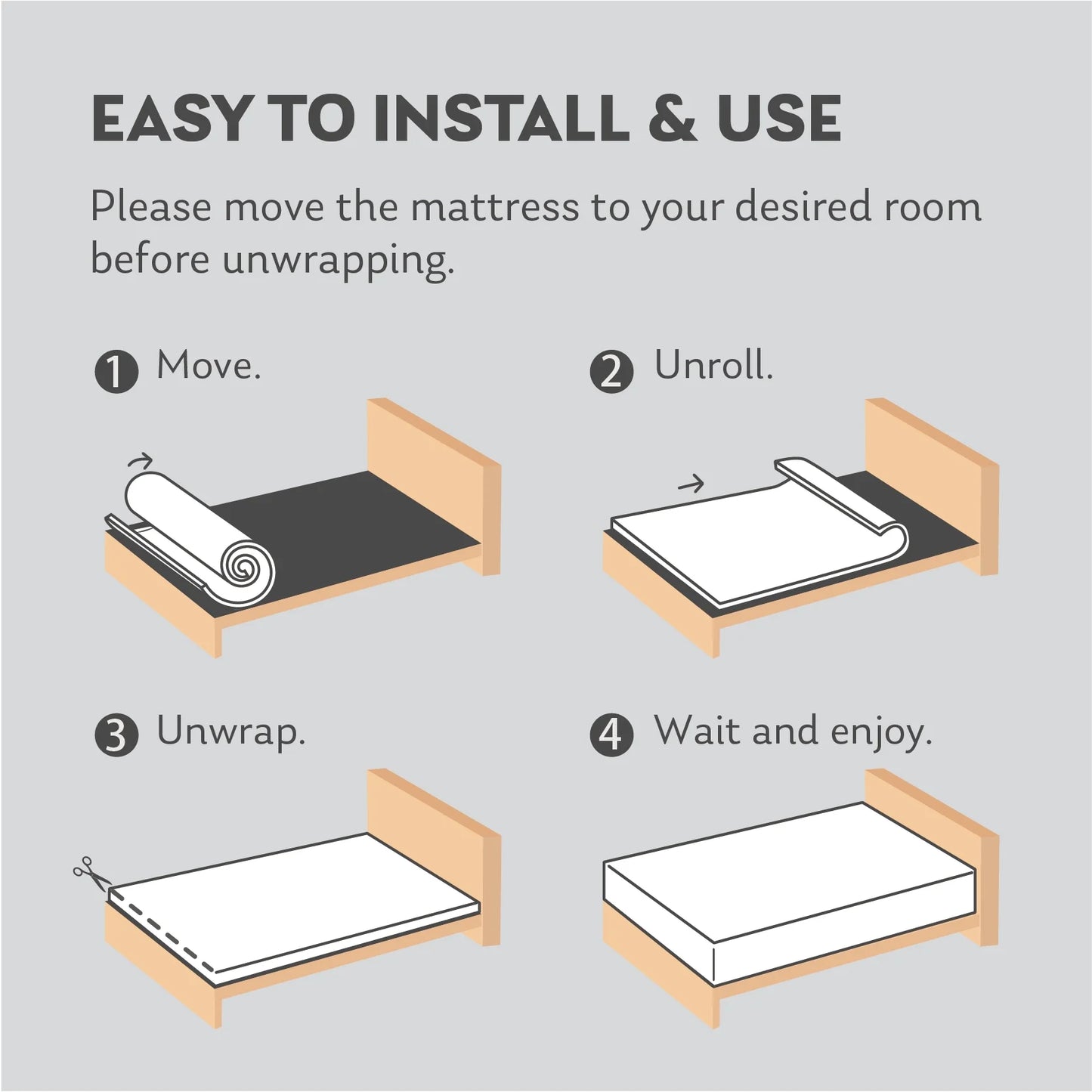 EGOHOME Ego Black 14 inch King Memory Foam Mattress, Gel Mattress in a Box, Medium Firm